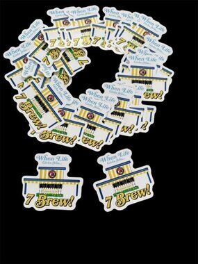 7 Brew Stickers Seven Brews When Life Gives You Lemonade Stand 23 pcs Bundle New